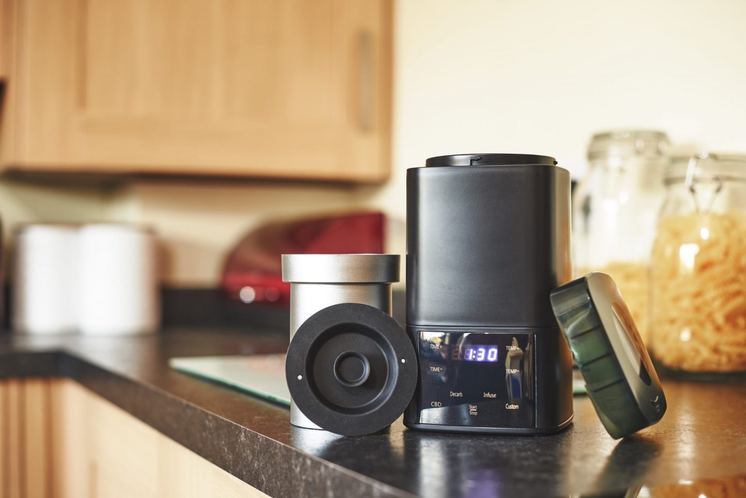 Nebula Boost Decarboxylator & Kruidenmenger | Kruidenactivering & Kruideninfusie Boterblender, Botermaker Met Knoeivrije Container | Huls & Vernieuwd Deksel Ontwerp | Groen